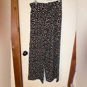 Alya Black and White Polka Dot Pants Flowy